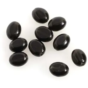 Perles Corner Perle Naturelle Ovale 6 x 8 mm Onyx Noir - 10 pcsVendu parscrapmalin