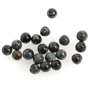 Perles Corner Perle Naturelle Ronde 4 mm Jaspe Vert - 20 pcs pas cher
