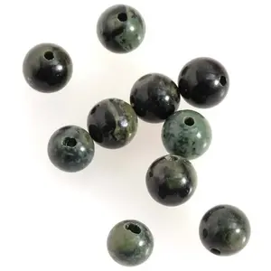 Perles Corner Perle Naturelle Ronde 6 mm Jaspe Vert - 10 pcsVendu parscrapmalin