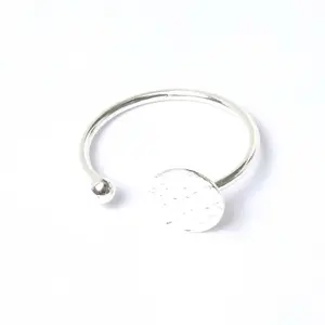 Perles Corner Bague Ajustable avec Plateau Texture Ardoise Plaqué Argent 925Vendu parscrapmalin