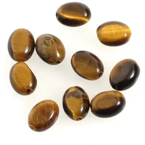 Perles Corner Perle Naturelle Ovale 6 x 8 mm  il de Tigre - 10 pcsVendu parscrapmalin