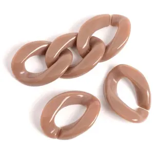 Perles Corner Maillon 16 x 22,5 mm Acétate Taupe - 8 pcsVendu parscrapmalin