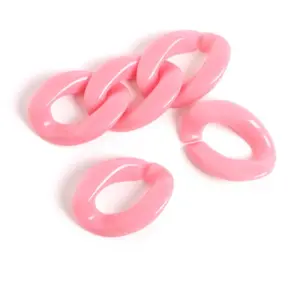 Perles Corner Maillon 16 x 22,5 mm Acétate Rose - 8 pcsVendu parscrapmalin