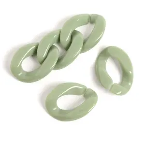 Perles Corner Maillon 16 x 22,5 mm Acétate Vert Argile - 8 pcsVendu parscrapmalin