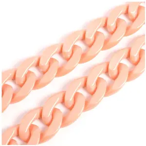 Perles Corner Chaine Maillons Acétate Corail Rose 45 cmVendu parscrapmalin