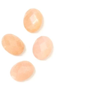 Cabochon Pierre Naturelle Ovale Facetté 6 x 8 mm Pierre de Lune Feldsp...