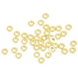 Perles Corner Perle Rondelle 4 mm Doré à l'or fin 24K - 10 pcsVendu parscrapmalin