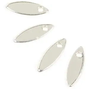 Perles Corner Pendentif Navette Argenté 925 - 4 pcs