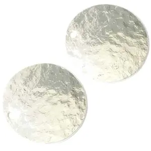 Perles Corner Pendentif Rond 17 mm Texture Granite Argenté 925 - 2 pcs