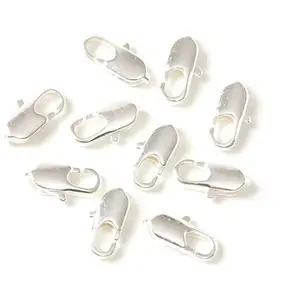 Perles Corner Fermoir Mousqueton Ovale 11,7 mm Argenté 925 5 pcsVendu parscrapmalin