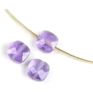Perle Naturelle Carrée 6 mm Améthyste