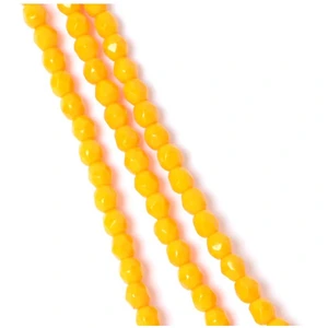 Perles de Bohème sur Fil - Rondes Facettées Orange Opaque 4 mmVendu parscrapmalin