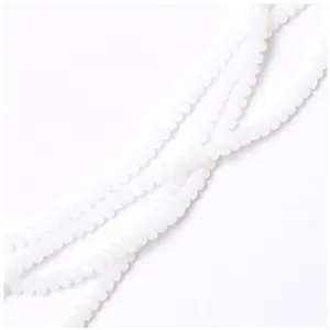 Perles de Bohème sur Fil - Facettées Blanc Polaire