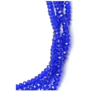 Perles de Bohème sur Fil - Facettées Bleu Nuit Transparent 2 x 4 mmVendu parscrapmalin