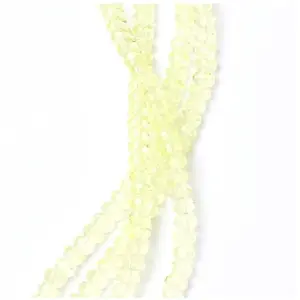 Perles de Bohème sur Fil - Facettées Jaune Transparent 2 x 4 mmVendu parscrapmalin