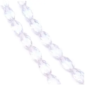 Perles de Bohème sur Fil - Olive Facettée 12 x 8 mm Parme TransparentVendu parscrapmalin