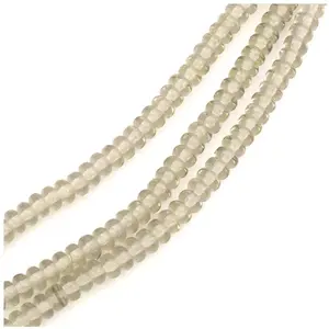 Perles de Bohème sur Fil - Donuts Gris Transparent 2 x 4 mmVendu parscrapmalin