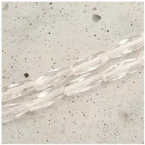 Perles de Bohème sur Fil - Olive 15 x 6 mm TransparentVendu parscrapmalin