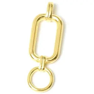 Perles Corner Pendentif Anneau Ovale Doré à l'or fin 24KVendu parscrapmalin
