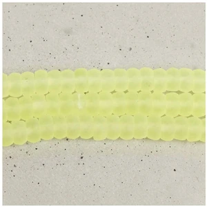 Perles de Bohème sur Fil - Rondelle Facettée Jaune Fluo Mat 3 x 6 mmVendu parscrapmalin