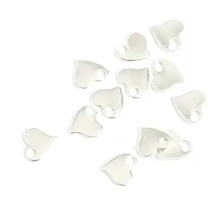 Perles Corner Pendentif Coeur Argenté 925 - 4 pcsVendu parscrapmalin