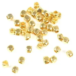 Perles Corner Perle Cube 2 mm Doré à l'or fin 24K - 10 pcsVendu parscrapmalin