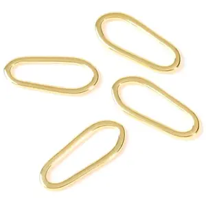 Perles Corner Connecteur Ovale Asymétriques Doré à l'or fin 24K - 4 pcsVendu parscrapmalin
