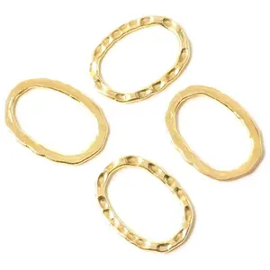 Perles Corner Anneau Fermé Ovale Doré à l'or fin 24K - 4 pcsVendu parscrapmalin