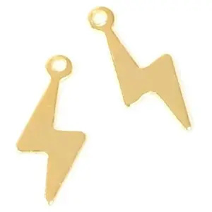 Perles Corner Pendentif Éclair Doré à l'or fin 24K - 4 pcsVendu parscrapmalin