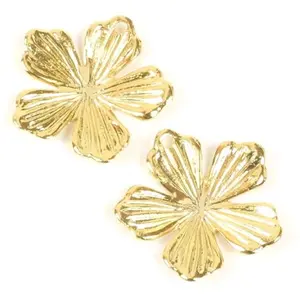 Perles Corner Pendentif Fleur Doré à l'or fin 24K - 2 pcsVendu parscrapmalin