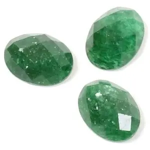 Perles Corner Cabochon Pierre Naturelle Ovale Facetté 6 x 8 mm Aventurine pas cher