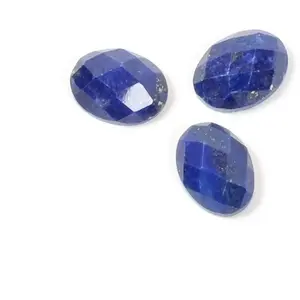 Perles Corner Cabochon Pierre Naturelle Ovale Facetté 6 x 8 mm Lapis-LazuliVendu parscrapmalin