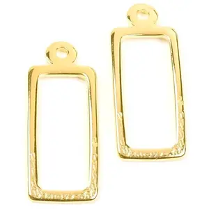 Perles Corner Pendentif Rectangle Doré à l'or fin 24K - 2 pcsVendu parscrapmalin