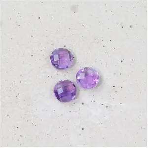 Perles Corner Pendentif Rond Facetté 6 mm Pierre Naturelle Améthyste
