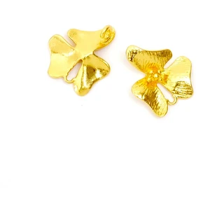 Perles Corner Pendentif Fleur Orchidée Doré à l'or fin 24K - 2 pcsVendu parscrapmalin