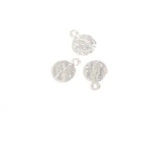 Perles Corner Pendentif Rond Texturé 6 mm Argenté 925 - 2 pcsVendu parscrapmalin