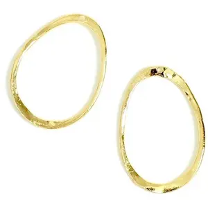 Perles Corner Pendentif Anneau Ovale Doré à l'or fin 24K - 2 pcsVendu parscrapmalin