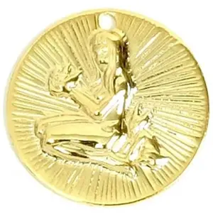 Perles Corner Pendentif Signe Astrologique Vierge Doré à l'or fin 24KVendu parscrapmalin