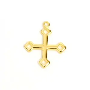 Perles Corner Pendentif Croix Doré à l'or fin 24KVendu parscrapmalin