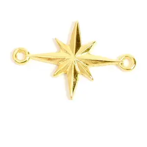 Perles Corner Connecteur Étoile Doré à l'or fin 24K - 2 pcsVendu parscrapmalin
