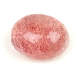 Perles Corner Cabochon pierre naturelle Ovale 8 x 10 mm Quartz FraiseVendu parscrapmalin