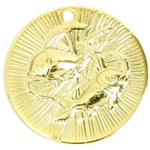 Perles Corner Pendentif Signe Astrologique Poisson Doré à l'or fin 24KVendu parscrapmalin