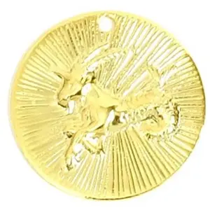 Perles Corner Pendentif Signe Astrologique Capricorne Doré à l'or fin 24KVendu parscrapmalin