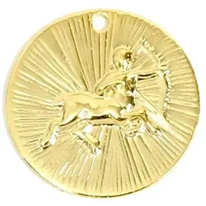 Perles Corner Pendentif Signe Astrologique Sagittaire Doré à l'or fin 24KVendu parscrapmalin