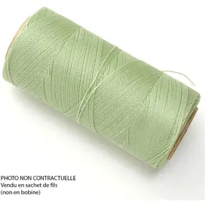 Perles Corner Fil ciré Linhasita pour Micro Macramé 0,5 mm x 10 m Vert AnisVendu parscrapmalin