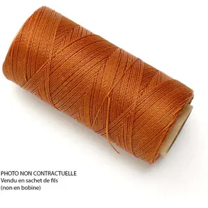 Perles Corner Fil ciré Linhasita pour Micro Macramé 0,5 mm x 10 m Camel pas cher