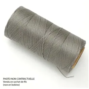 Perles Corner Fil ciré Linhasita pour Micro Macramé 0,5 mm x 10 m GrisVendu parscrapmalin