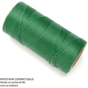 Perles Corner Fil ciré Linhasita pour Micro Macramé 0,5 mm x 10 m Vert bouteilleVendu parscrapmalin