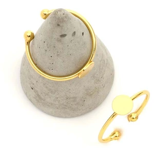 Perles Corner Bague Ajustable avec Plateau 6 mm Plaqué Or 16KVendu parscrapmalin