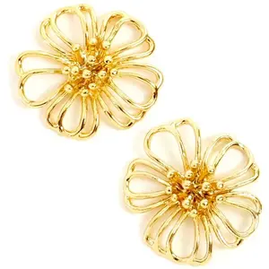Perles Corner Pendentif Fleur Ajourée Doré à l'or fin 24K - 2 pcsVendu parscrapmalin